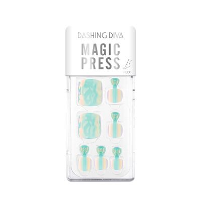 Dashing Diva, Magic Press, Toe Nails, Mint Mermaid - 1 Kit