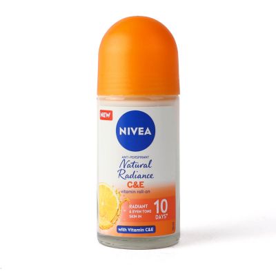 Nivea, Deodorant, Roll -On, Natural Radince C & E Vitamin - 50 Ml