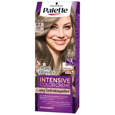 Palette, Hair Colors, Intensive Color Crème, 8-1 Light Blonde Cendre - 1 Kit