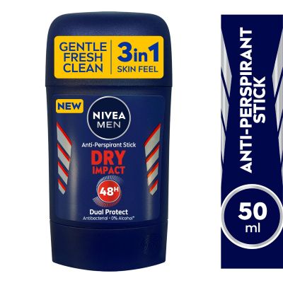 Nivea, Deodorant Stick, Dry Impact 3 In 1, for Men - 50 Ml