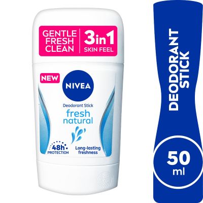 Nivea, Deodorant Stick, Fresh Natural 3 In 1, for Women - 50 Ml