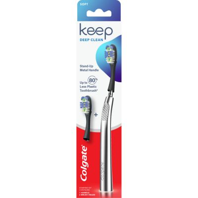 Colgate, Keep, Toothbrush, 1 Handle & 2 Brush Heads - 1 Kit