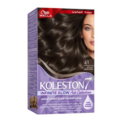 Koleston, Hair Color, Infinite Glow, Medium Ash Brown 4/1 - 1 Kit