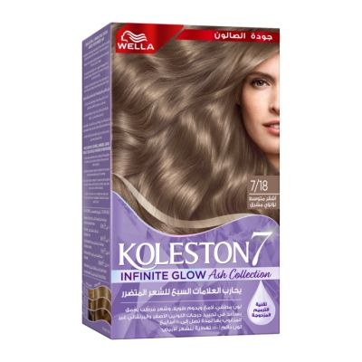 Koleston, Hair Color, Infinite Glow, Medium Pearl Blond 7/18 - 1 Kit