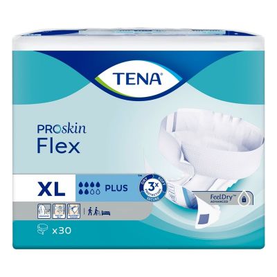 Tena Adult Diapers Flex Plus Extra Large - 30 Pcs