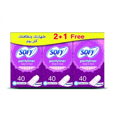 Sofy Pantyliner Daily Clean & Pure Unscented - 120 Pcs