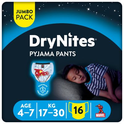 Drynites Boys Pants 4-7 Years Maxi Pack - 16 Pcs