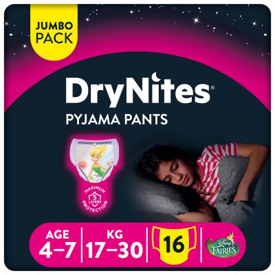 Drynites Girls Pants 4-7 Years Maxi Pack - 16 Pcs