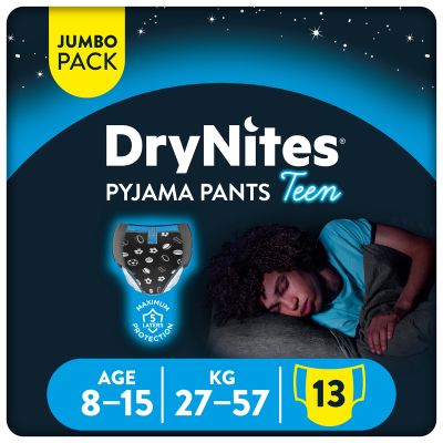 Drynites Boys Pants 8-15 Years Maxi Pack - 13 Pcs