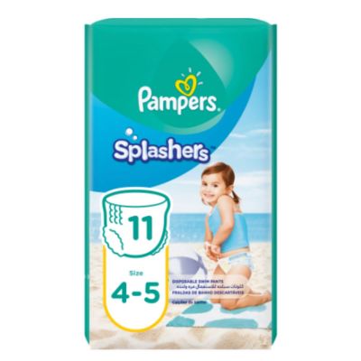 Pampers, Splashers, Disposable Swim Diaper Pants, With Leakage And Dryness Protection, Size 4-5 - 11 Pcs