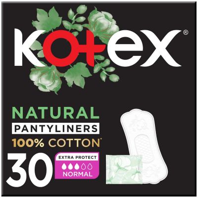 Kotex, Feminine Pantyliners, Cotton, Normal - 30 Pcs