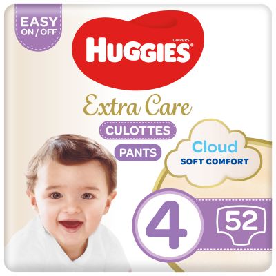 Huggies, Baby Culottes, Extra Care, Size 4 - 52 Pcs