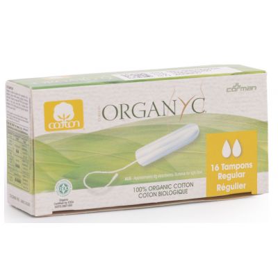 Organyc, Feminine Tampons, Organic Cotton, Regular - 16 Pcs