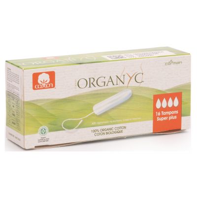 Organyc, Feminine Tampons, Organic Cotton, Super Plus - 16 Pcs
