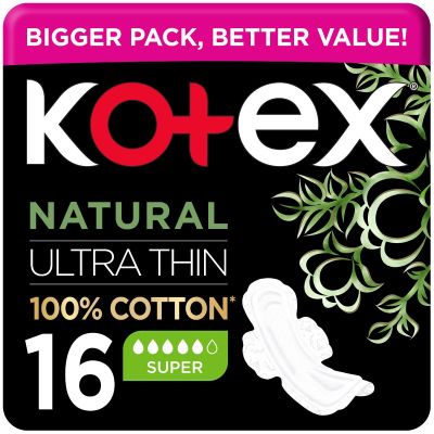 Kotex, Feminine Napkins, Ultra Thin, Super - 16 Pcs
