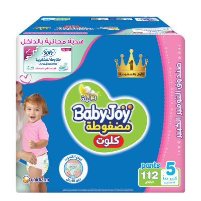 Babyjoy, Pants, Size 5, Jumbo Box + Gift - 112 Pcs