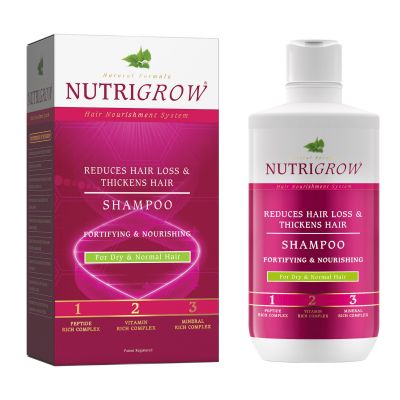Nutrigrow Reduces Hair Loss & Thickens Hair Shampoo, For Dry And Normal Hair - 300 Ml