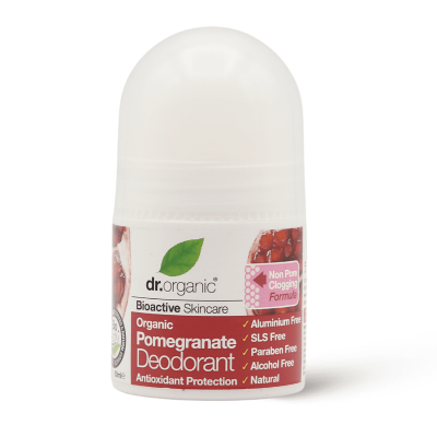 Dr.Organic Deodorant Roll-On With Pomegranate - 50 Ml