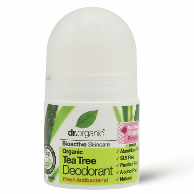 Dr.Organic Deodorant Roll-On Antibacterial & Restoring Tea Tree - 50 Ml
