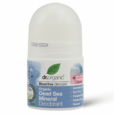 Dr.Organic Deodorant Roll-On Antibacterial & Restoring Dead Sea - 50 Ml