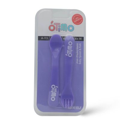 Otimo Baby Spoon & Fork For Baby, Bpa Free From 6 Months And More - 1 Kit