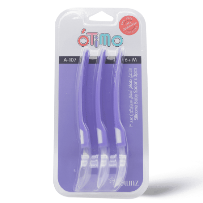 Otimo Baby Spoon With Silicone For Baby 3 Pcs From 6 Months And More - 1 Kit