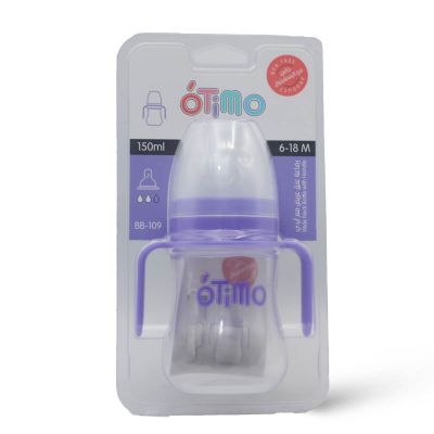 Otimo Wide Neck Hand Bottle Bpa Free From 6-18 Months - 150 Ml