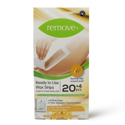 Remove Hair Removal Wax Strips Ready To Use For Normal Skin- 24 Pcs