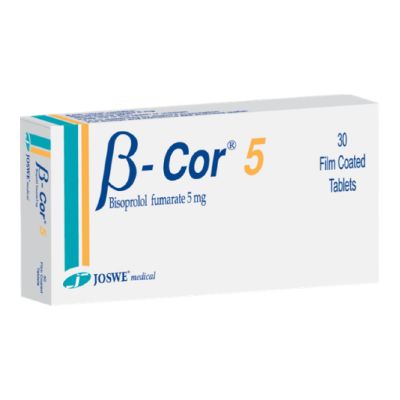 B-Cor, Bisoprolol 5 Mg - 30 Tablets