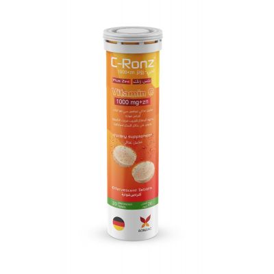 C-Ronz 1000, Vitamin C Plus Zinc, Effervescent - 20 Tabs