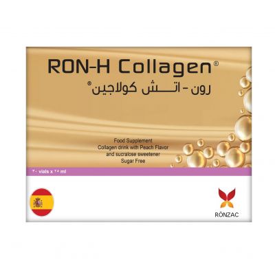 Ron-H, Hair Collagen, Dietary Supplement, Sugar-Free, Peach Flavor - 30 Vials