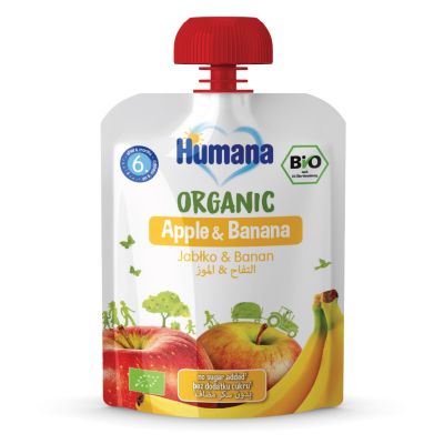 Humana, Apple & Banana, +6 Months - 90 Gm