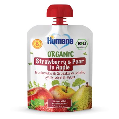 Humana, Strawberry & Pear in Apple, +8 Months - 90 Gm